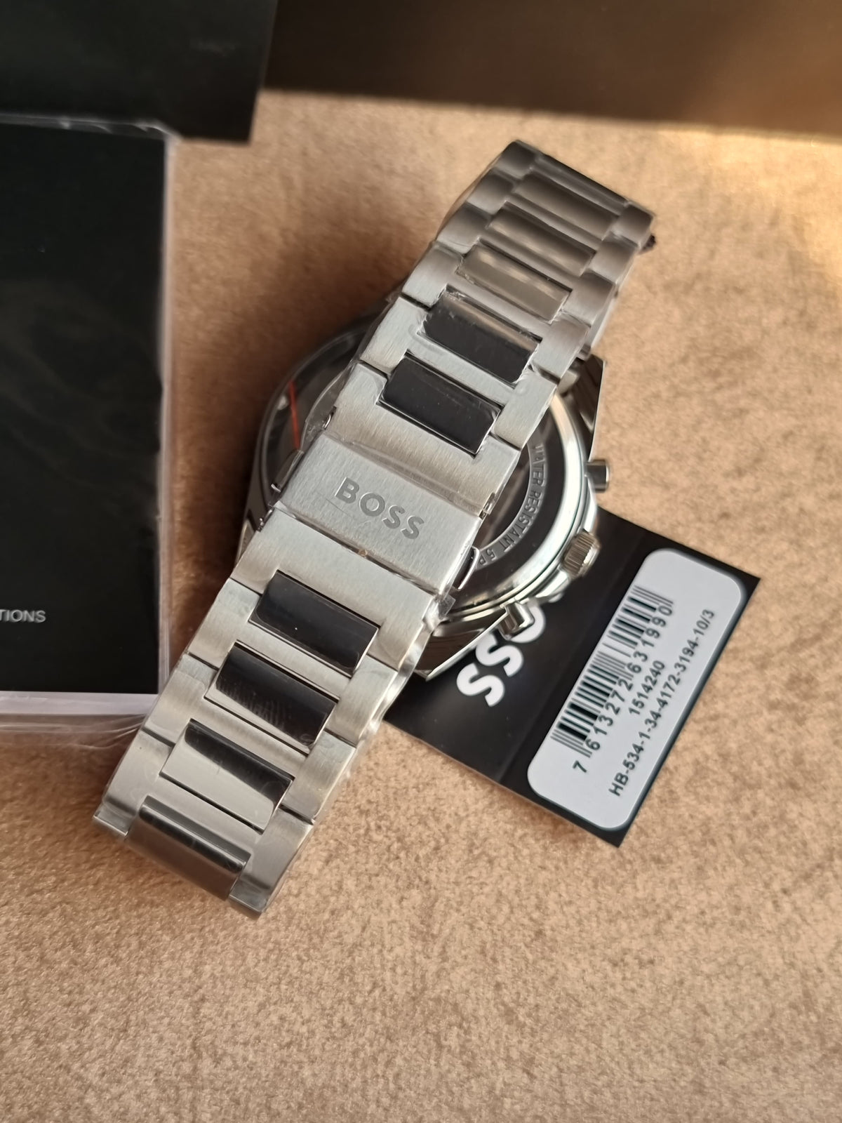 Hugo Boss Silver Stainless Steel Blue Dial 41mm Chronograph Quartz Watch for Gents - 1514240