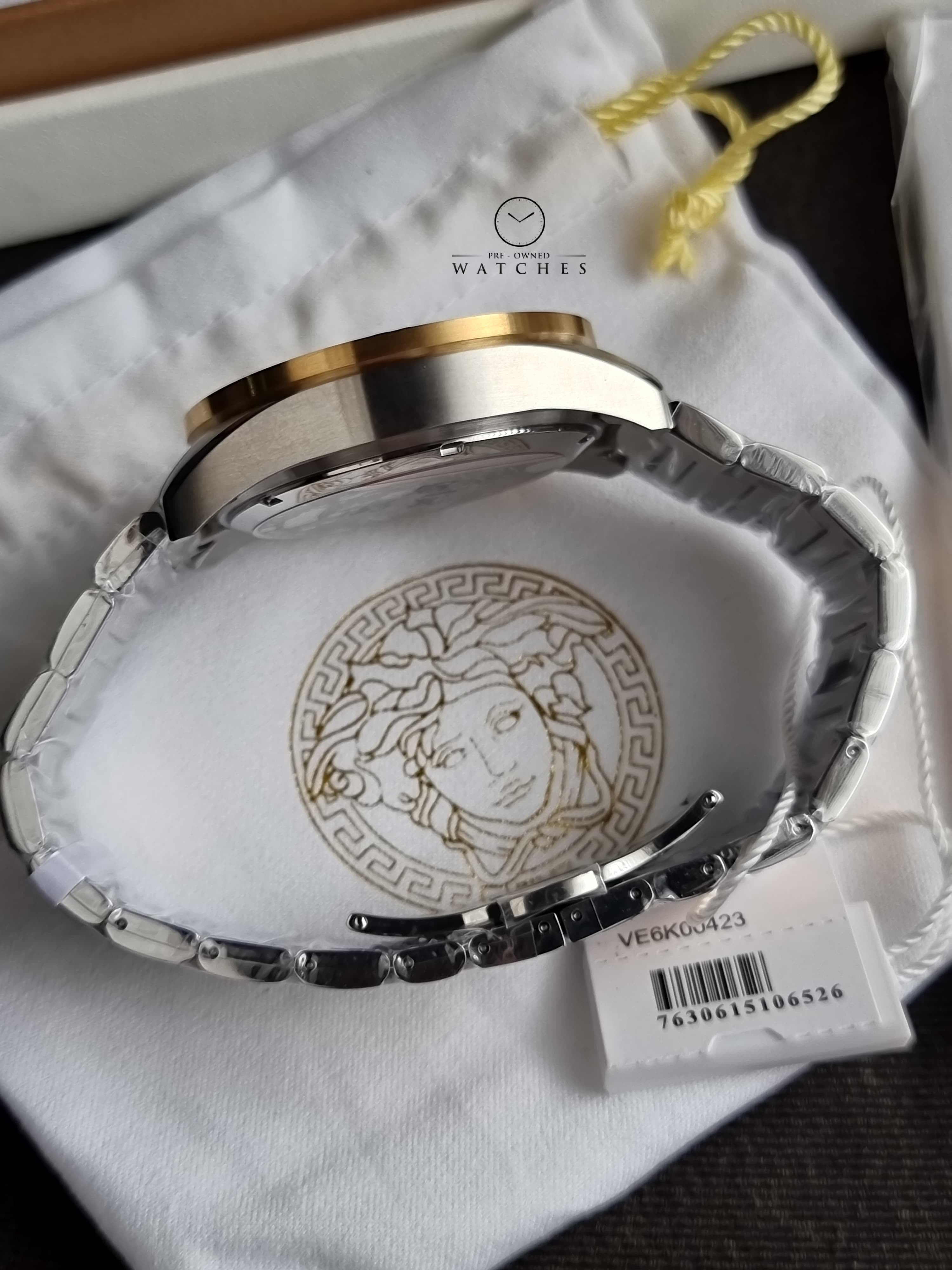 Versace Greca Dome Gold Round Dial Quartz 43mm Men's Watch