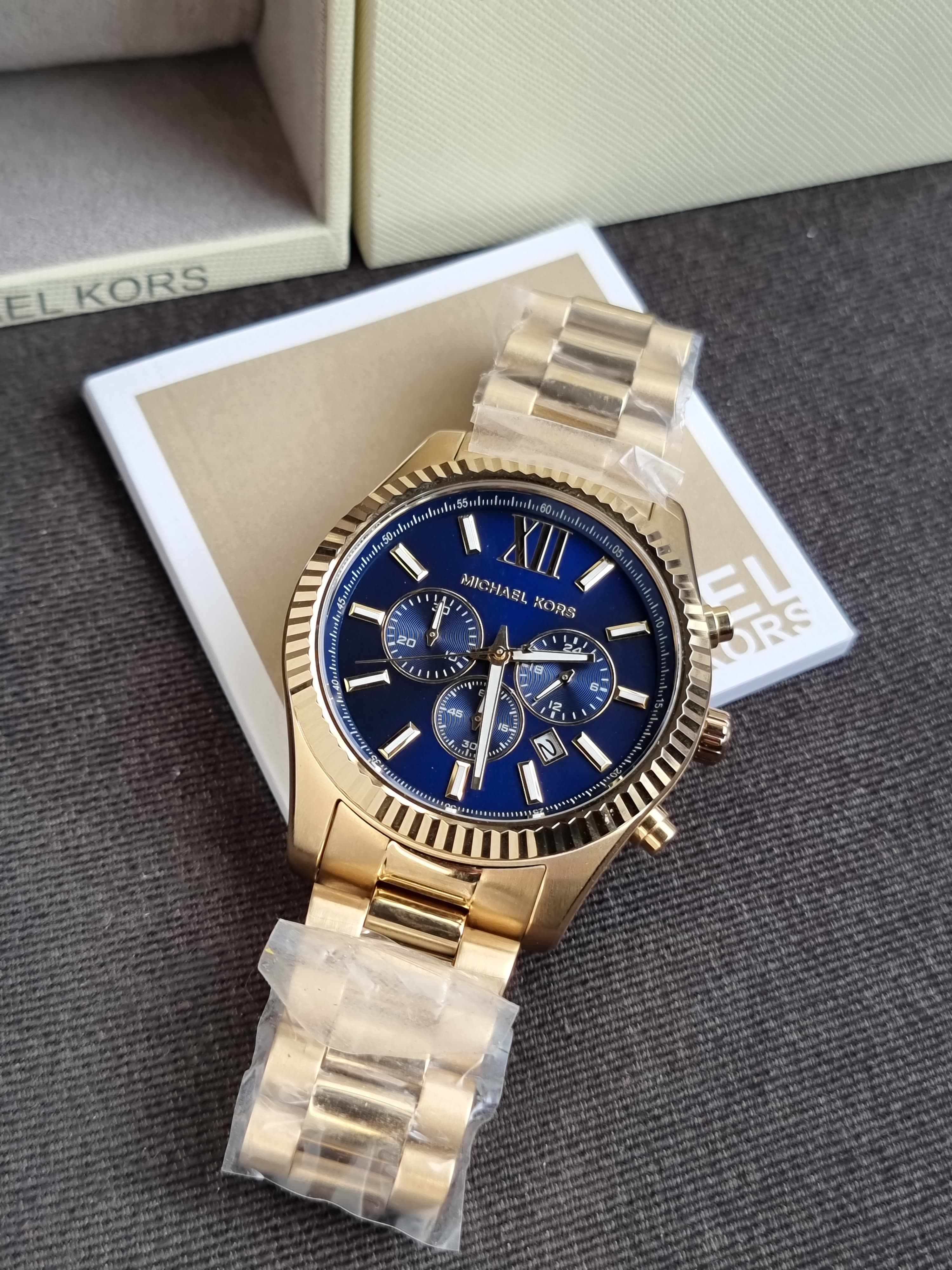 Michael Kors Lexington Chronograph Quartz Blue Dial Men's Watch
MK9153