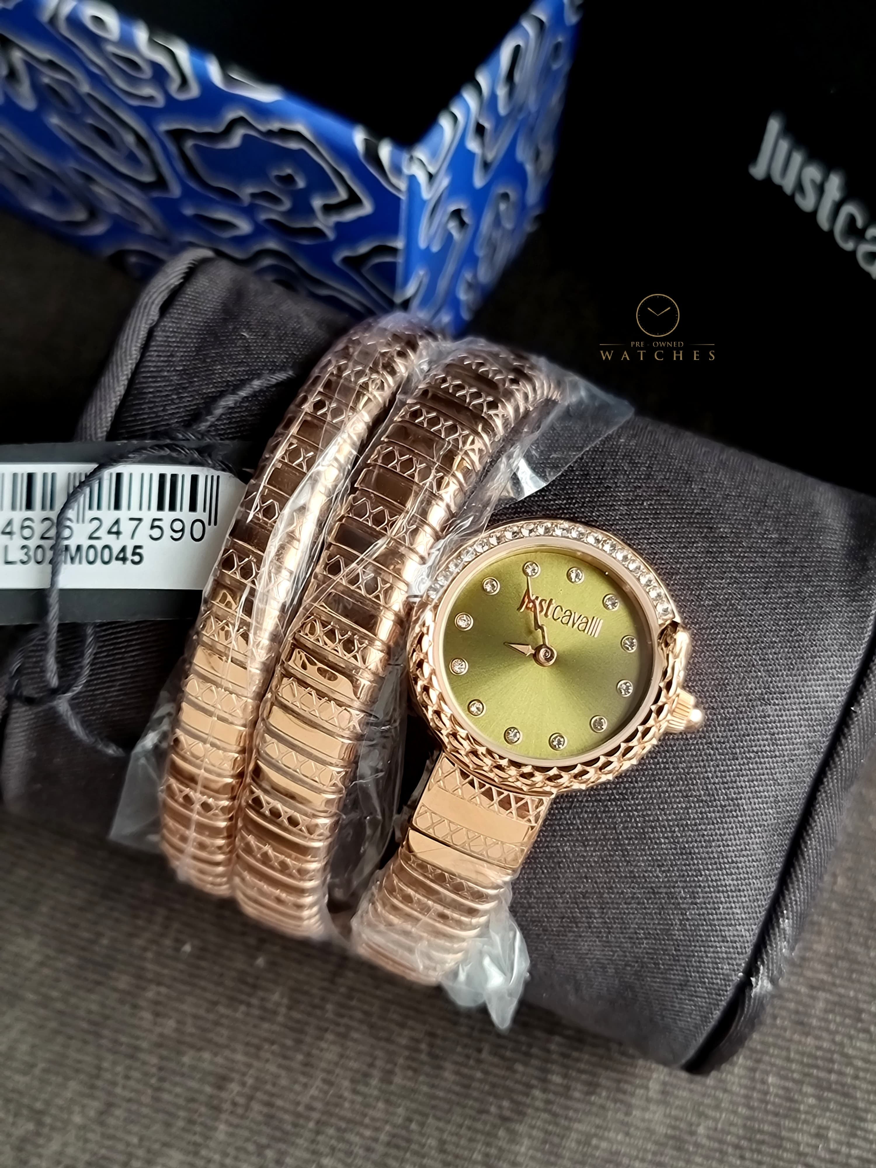 Just Cavalli
Enchanting Snake Quartz Green Dial Ladies Watch
JC1L302M0045
