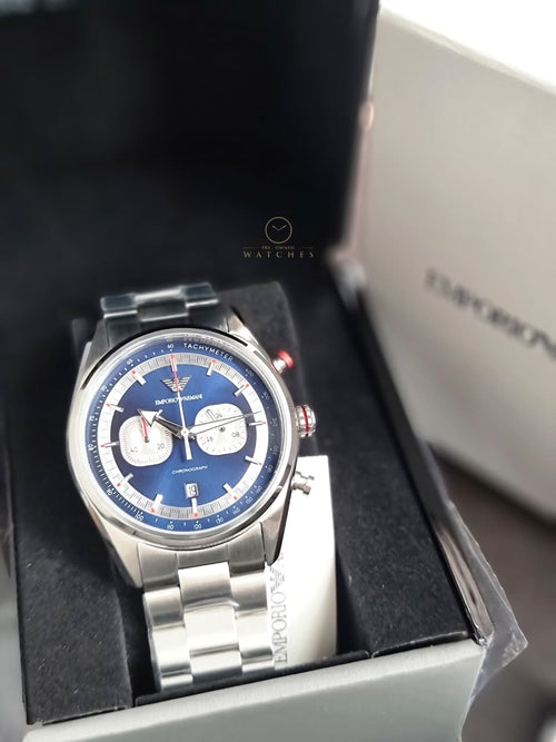 Emporio Armani Racer Chronograph Blue Dial Quartz Men's Watch AR11676