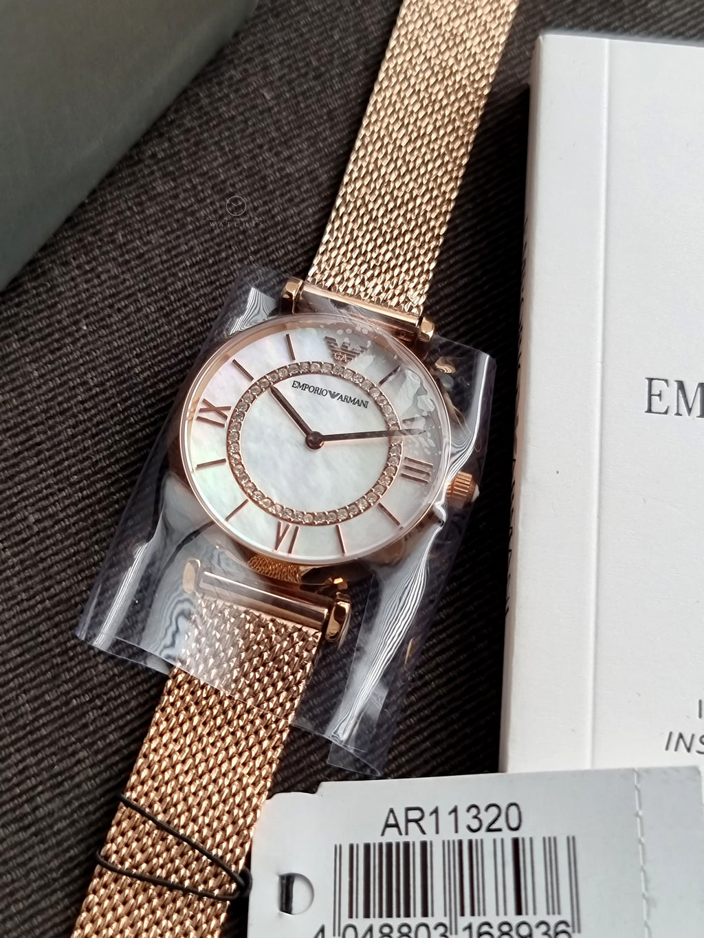 Emporio Armani Women’s Analog Stainless Steel Mother of Pearl Dial 32mm Watch AR11320