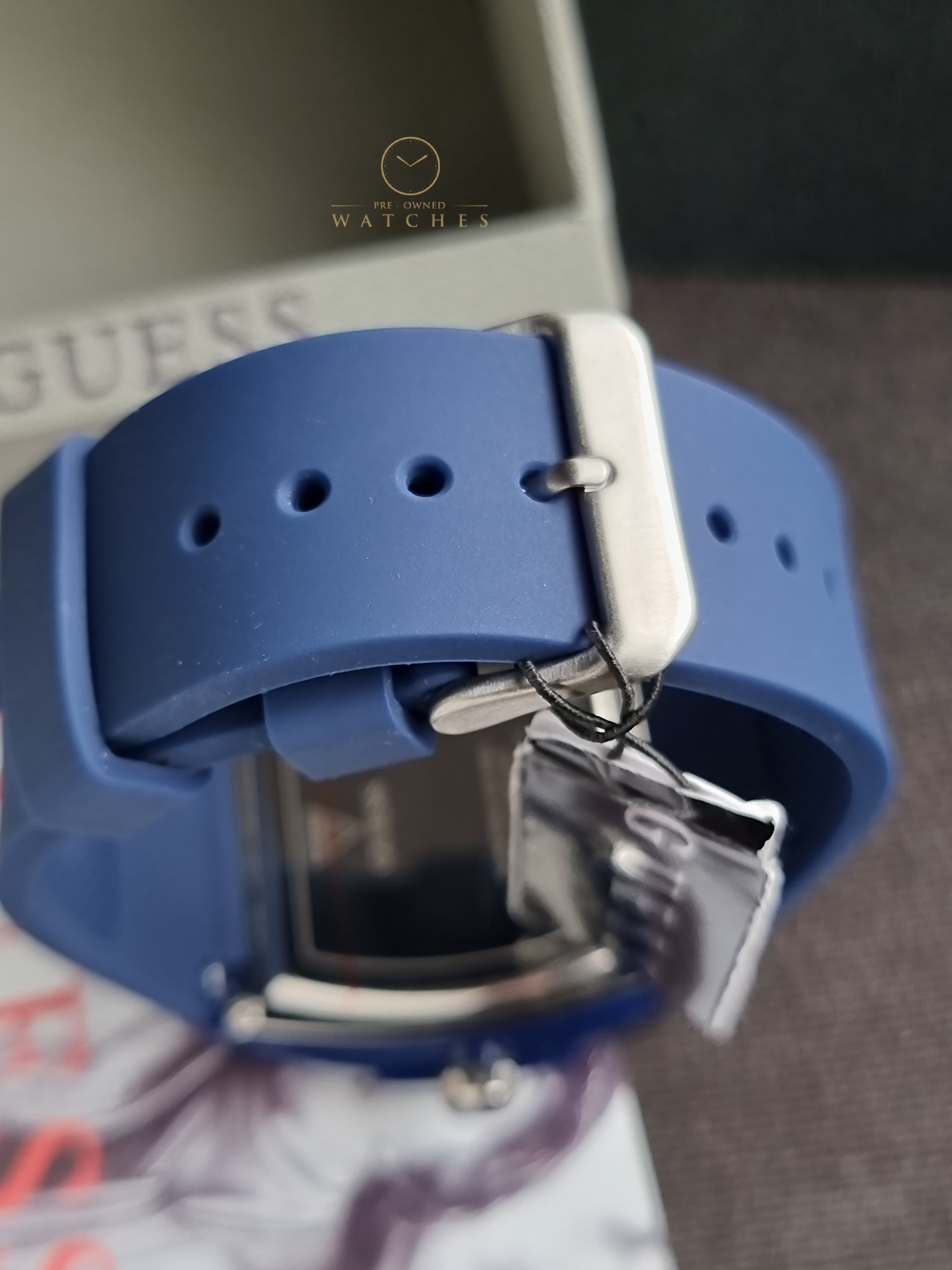 Guess Phoenix Blue Silicone Strap Blue Dial Quartz Watch for Gents - GW0203G7