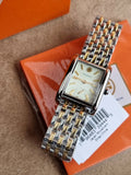 Tory Burch Eleanor White Dial Two Tone Steel Strap Watch for Women - TBW1070