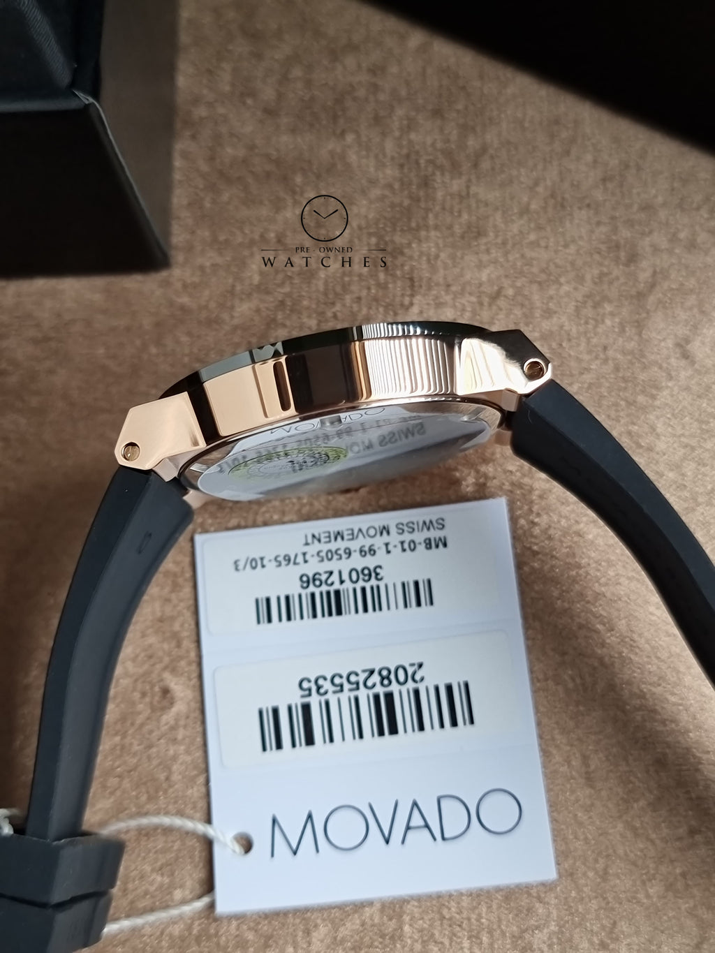 Movado Bold Men Quartz Green 42mm Dial Analog Silicone Watch 3601296