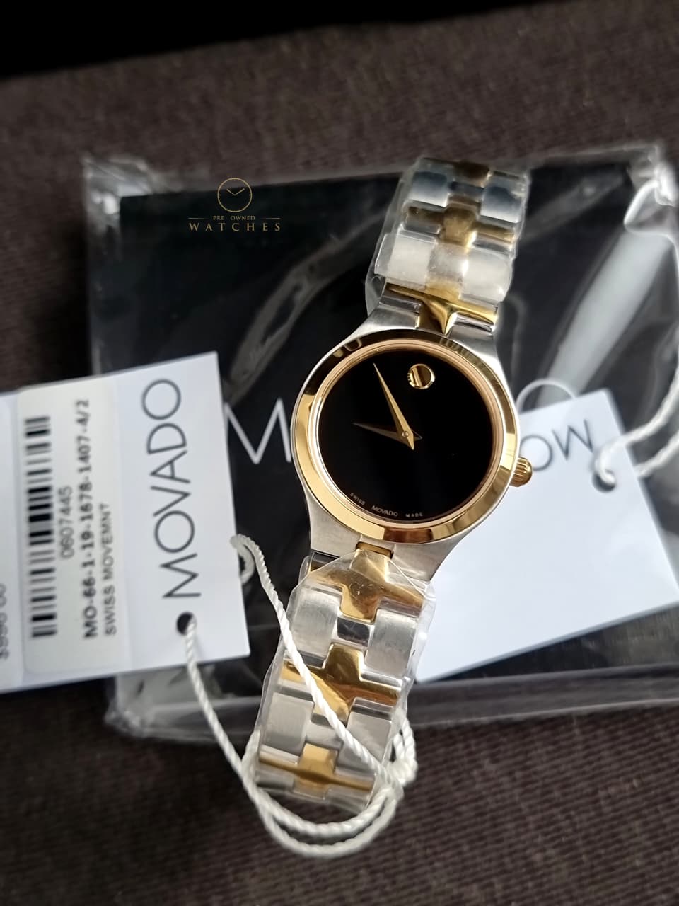 MOVADO Juro Quartz Black Dial Ladies Watch 0607445