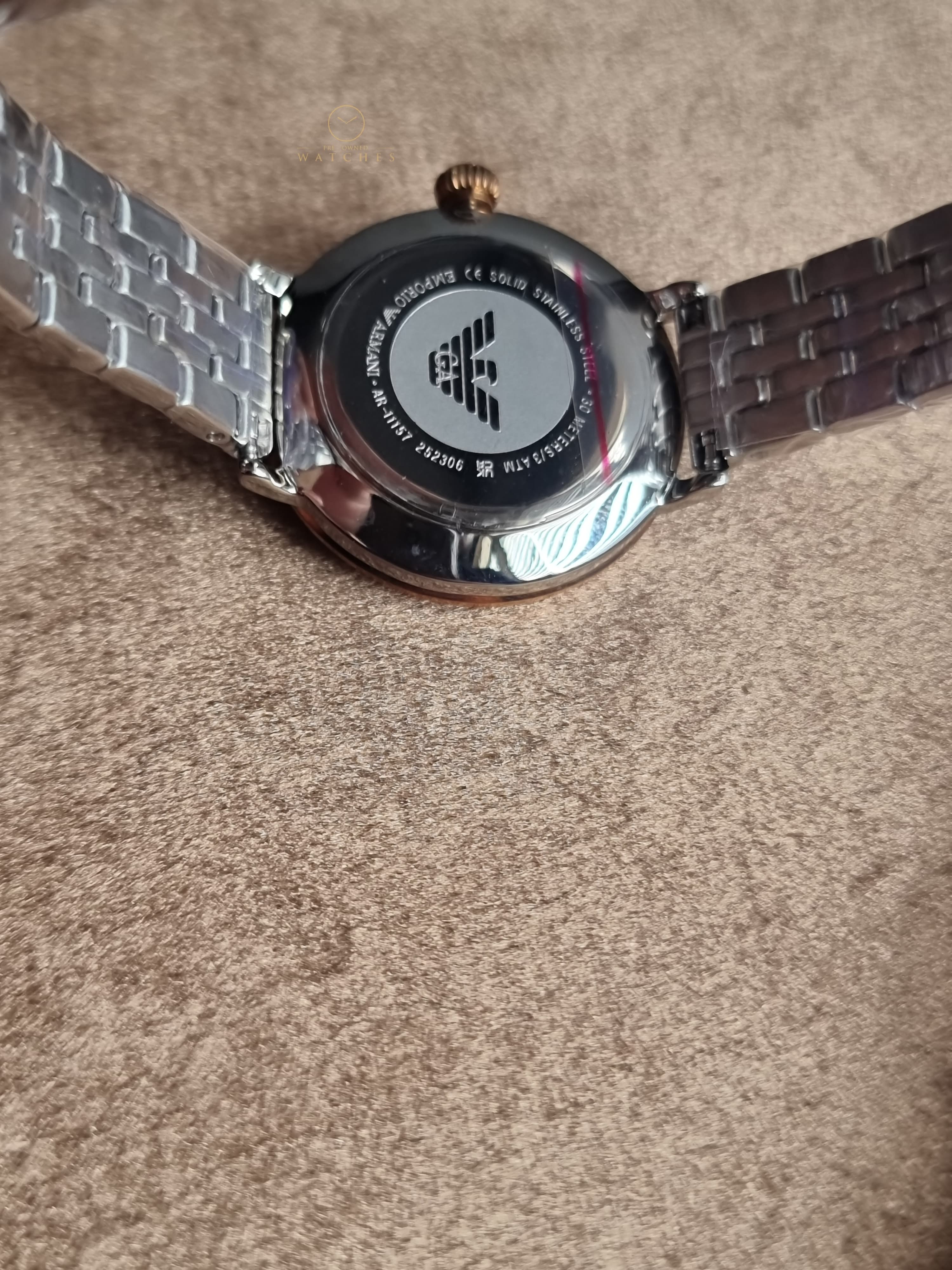 Emporio Armani Women’s Stainless Steel Mother of Pearl Dial 32mm Watch AR11157