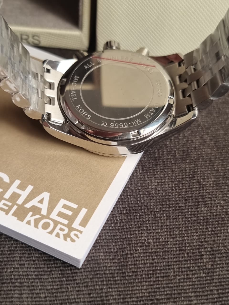 Michael Kors Women’s Quartz Stainless Steel Silver Dial 38mm Watch MK5555