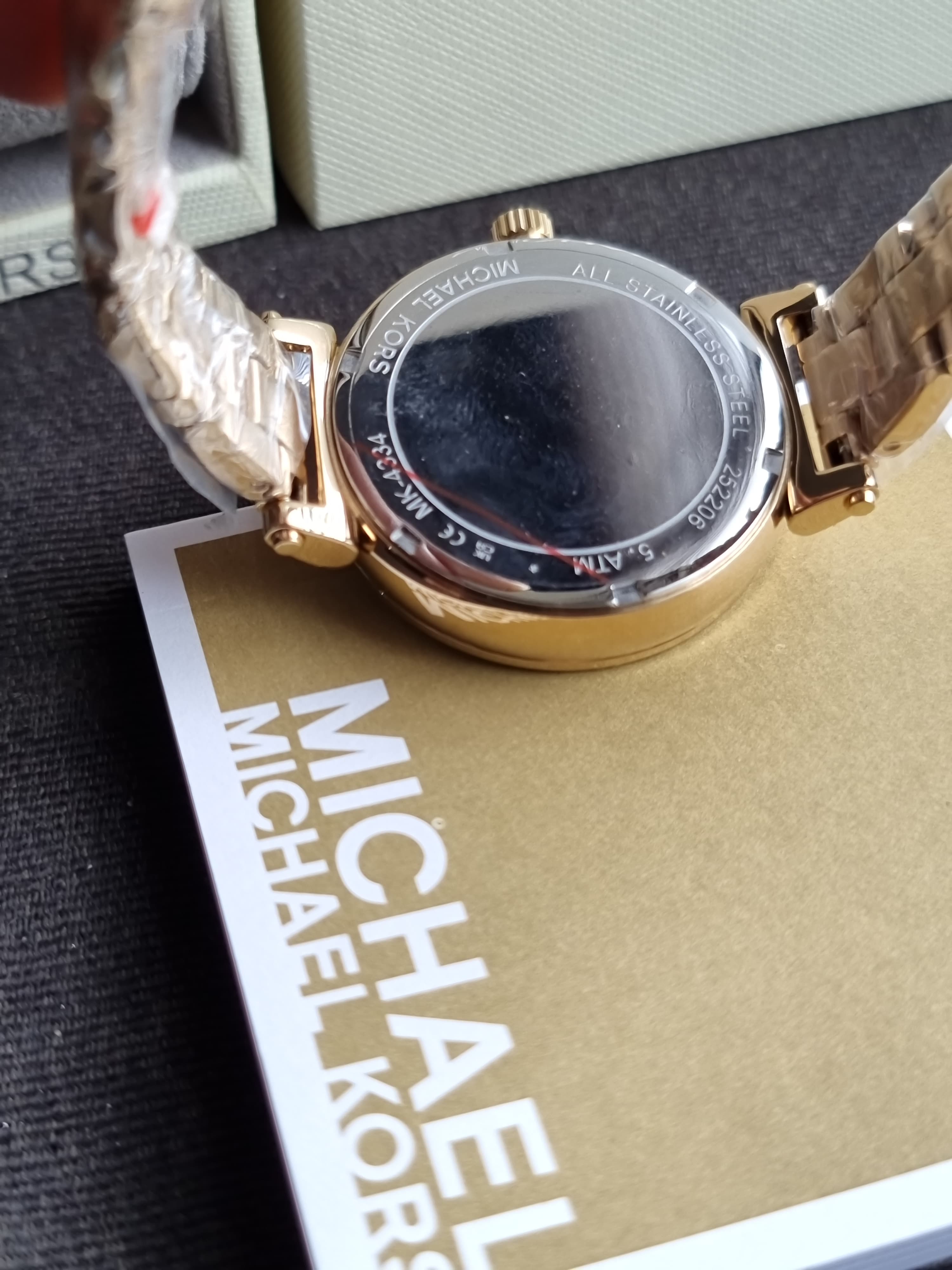 Michael Kors Women’s Quartz Stainless Steel Gold Dial 36mm Watch MK4334 (without Tag)