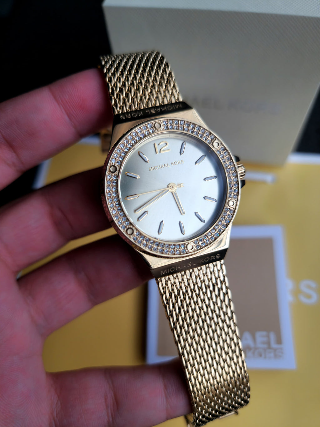 Michael Kors Women’s Quartz Gold Stainless Steel Gold Dial 37mm Watch MK7335