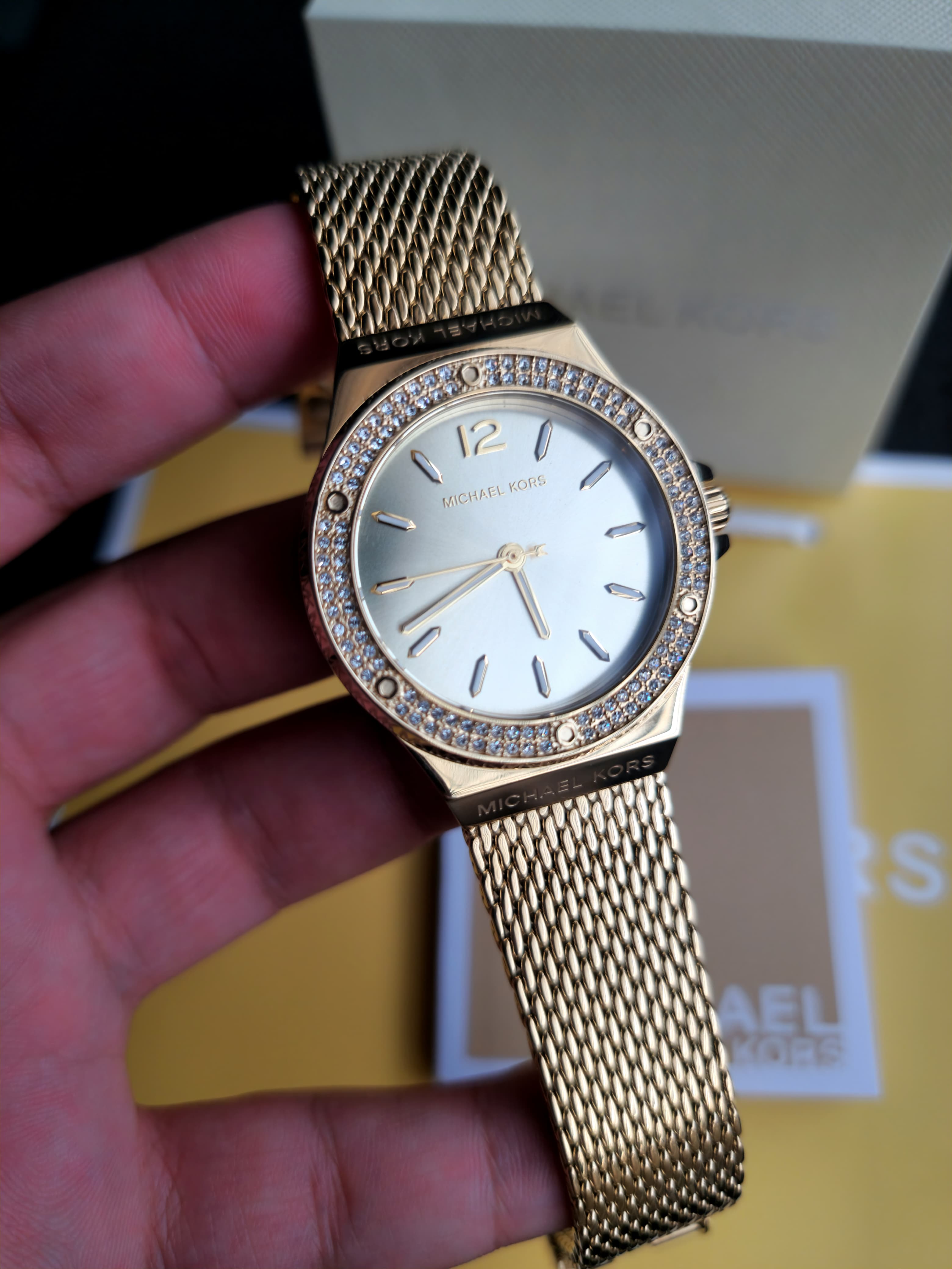 Michael Kors Women’s Quartz Gold Stainless Steel Gold Dial 37mm Watch MK7335