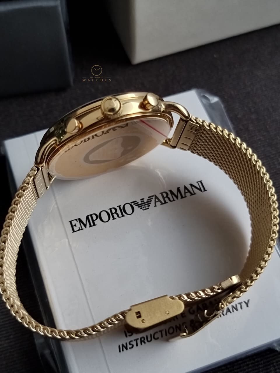 Emporio Armani Men’s Quartz Stainless Steel Beige Dial 43mm Watch AR11315