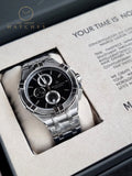 Maurice Lacroix Aikon Silver Stainless Steel Grey Dial Chronograph Quartz Watch for Gents – AI1018-SS002-330-1