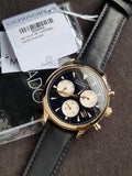Movado Men’s Swiss Made Quartz Black Leather Strap Navy Blue Dial 43mm Watch 3650006