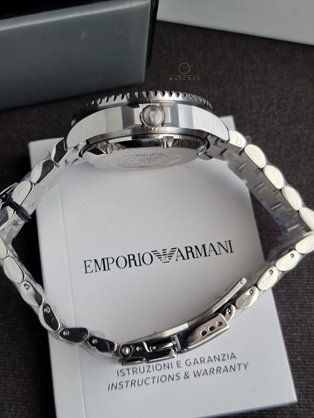 Emporio Armani Sea Explorer Automatic Stainless Steel Bracelet Diver’s Watch  
42.5 mm AR60083