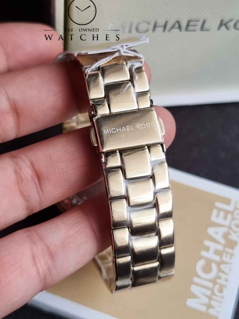 Michael Kors Women’s Quartz Gold Stainless Steel Black Dial 37mm Watch MK7404(without Tag)