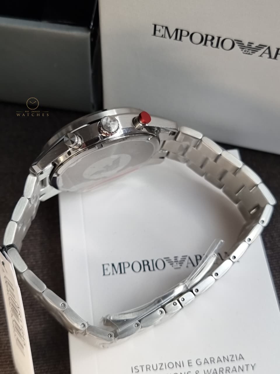 Emporio Armani Silver Tone Chronograph Watch AR11645