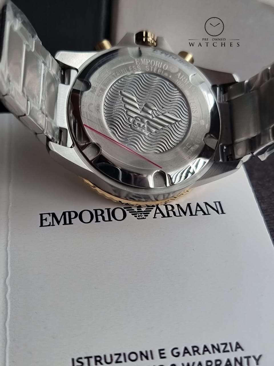 Emporio Armani Men’s Quartz Two-tone Stainless Steel Beige Dial 43mm Watch AR11606