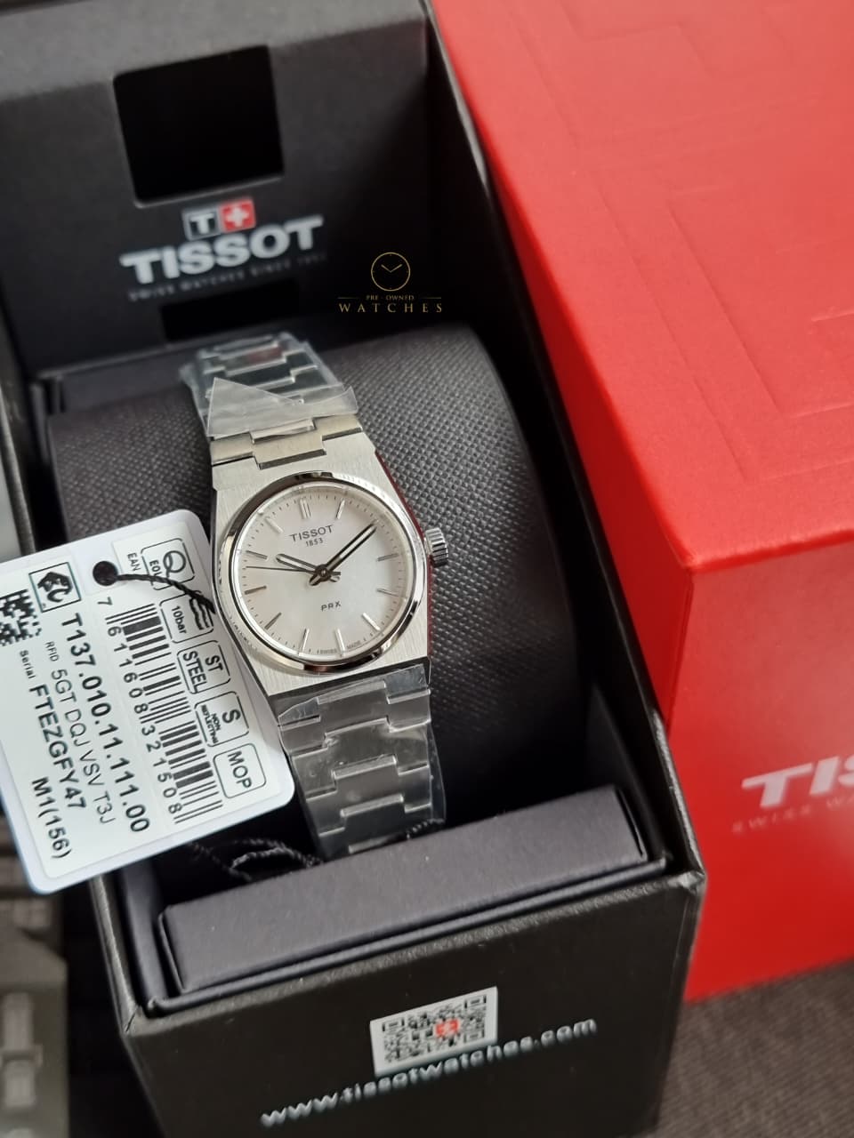 Tissot
Ladies T-Classic PRX Mother of Pearl Dial Watch
T137.010.11.111.00