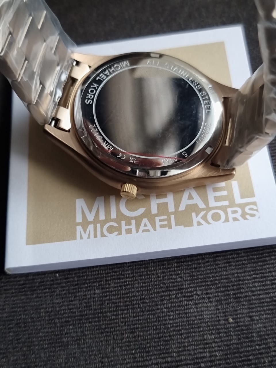 Michael Kors Men’s Quartz Beige Stainless Steel Beige Dial 45mm Watch MK9122