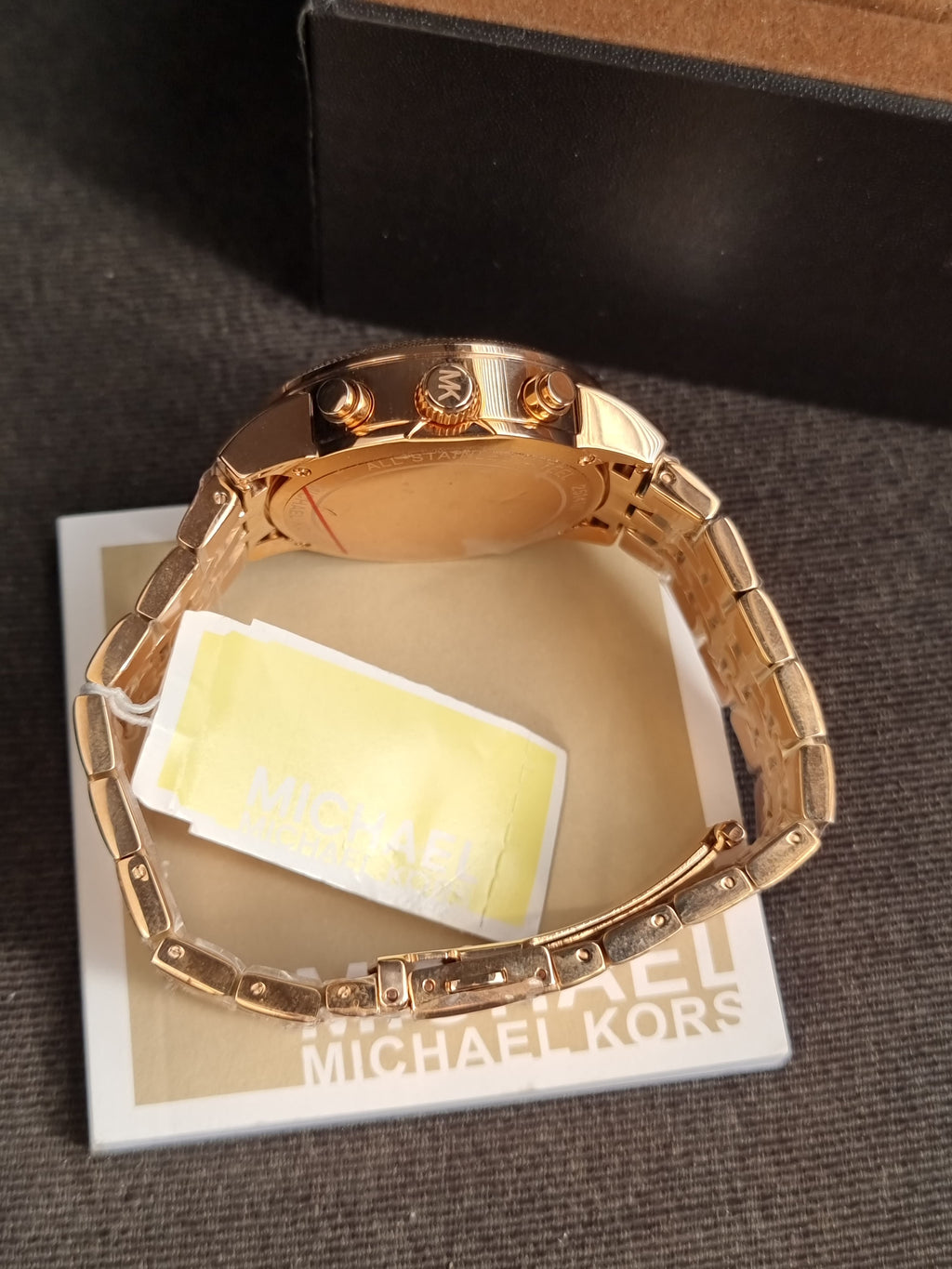Michael Kors Ritz Chronograph Rose Gold Dial Steel Ladies Watch MK6077