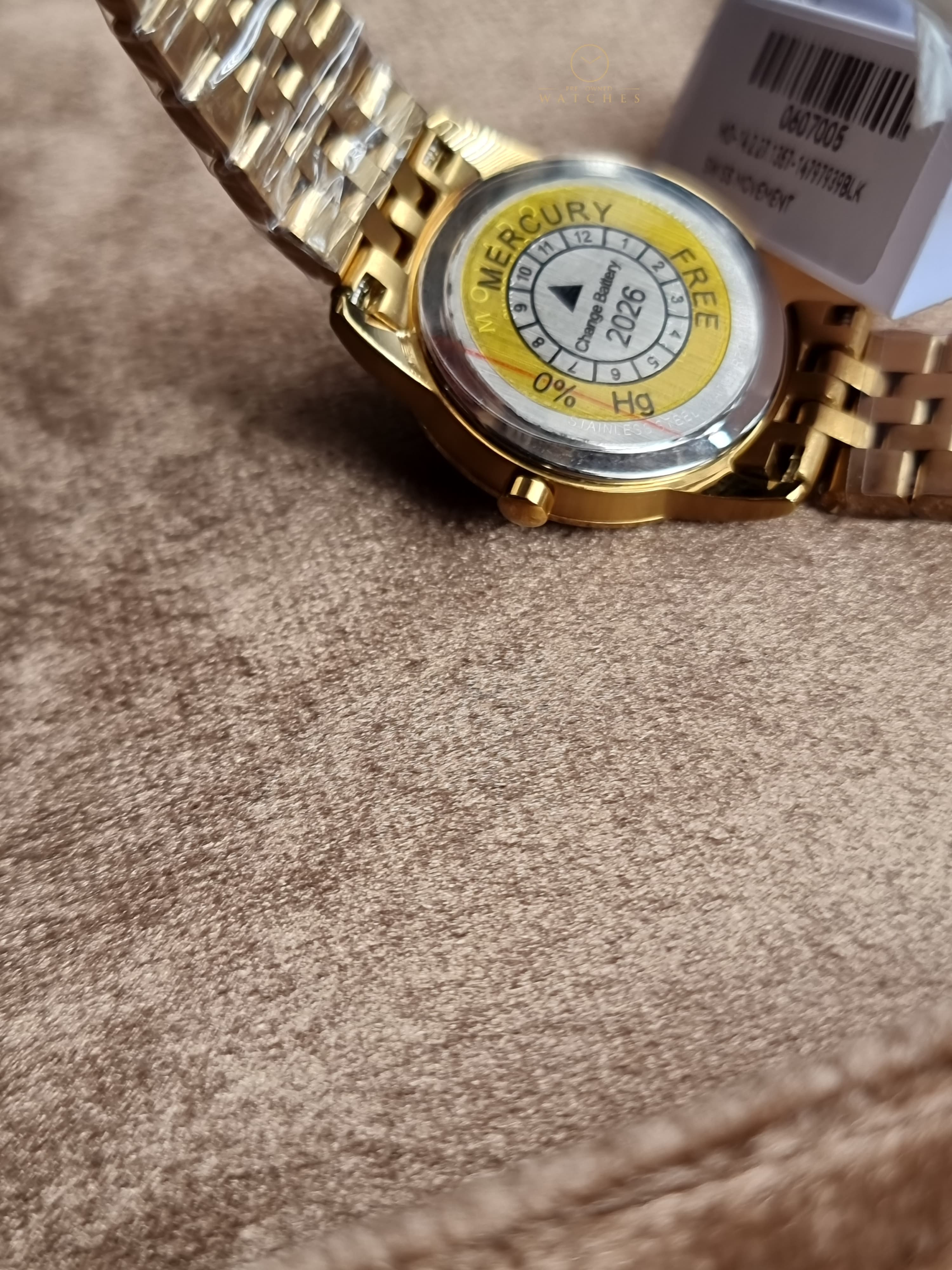 Movado Museum Classic 28mm Gold PVD Stainless Steel Bracelet Swiss Quartz Women's Watch 0607005