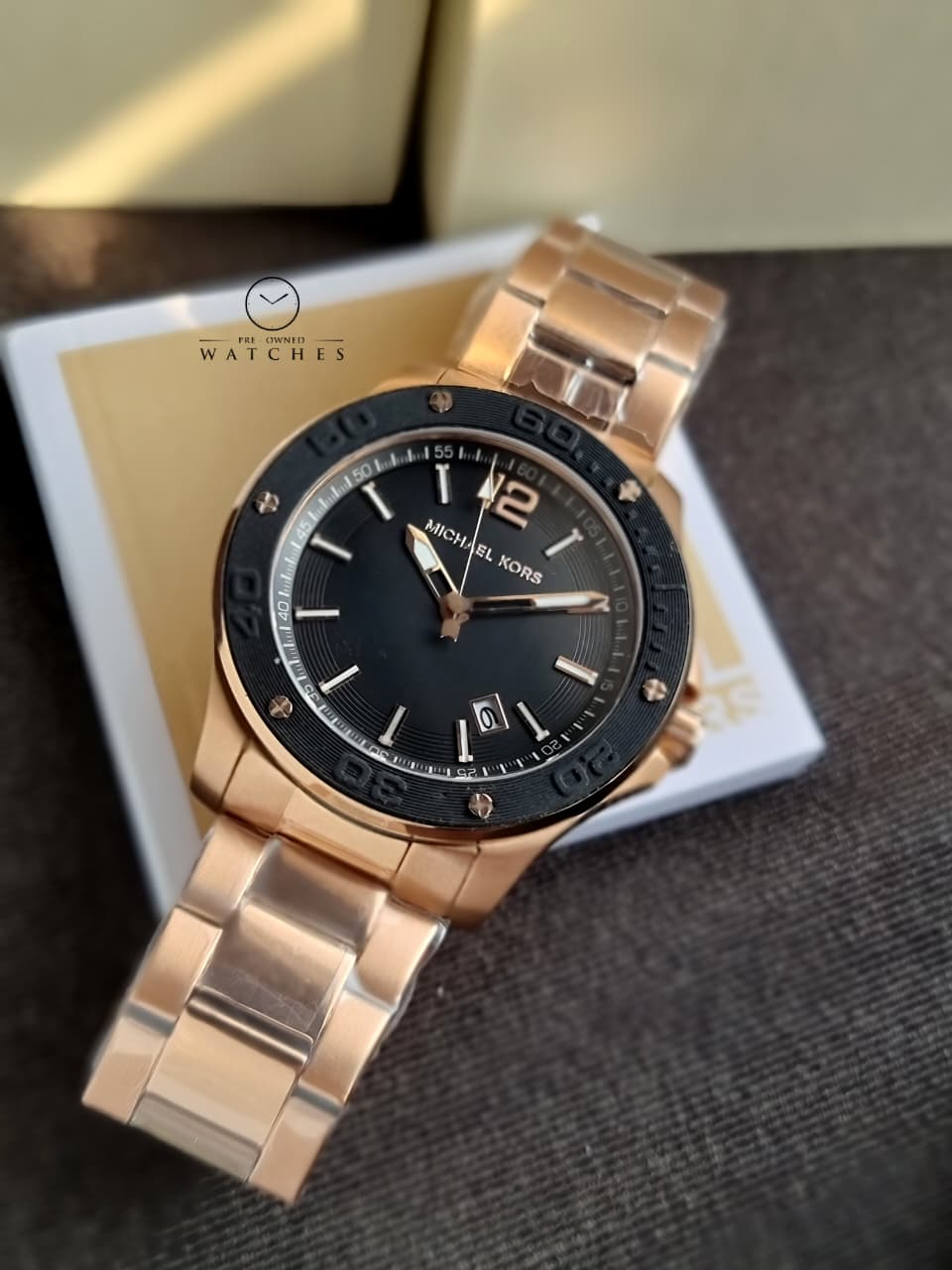 Michael Kors Outlet Oversized Nolan Rose Gold-Tone Watch-MK9098