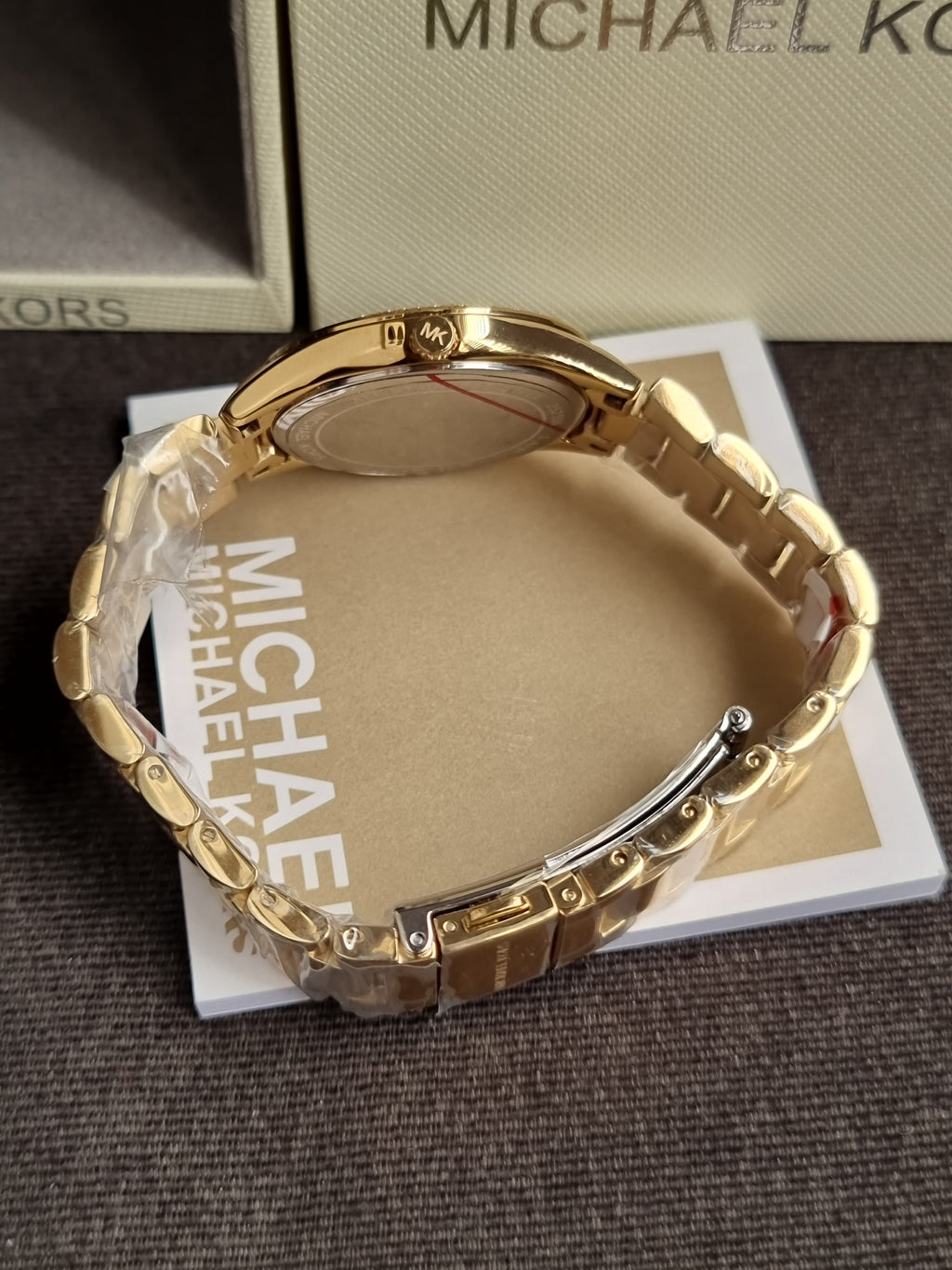 Michael Kors Gold Stainless Steel Green Dial Quartz 33mm Women's Watch MK4737