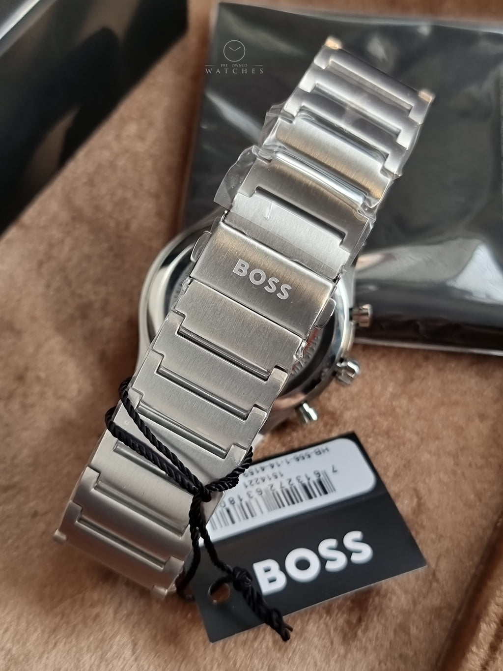 Hugo Boss Candor Chronograph Silver Dial Silver Steel Strap Watch for Men - 1514221