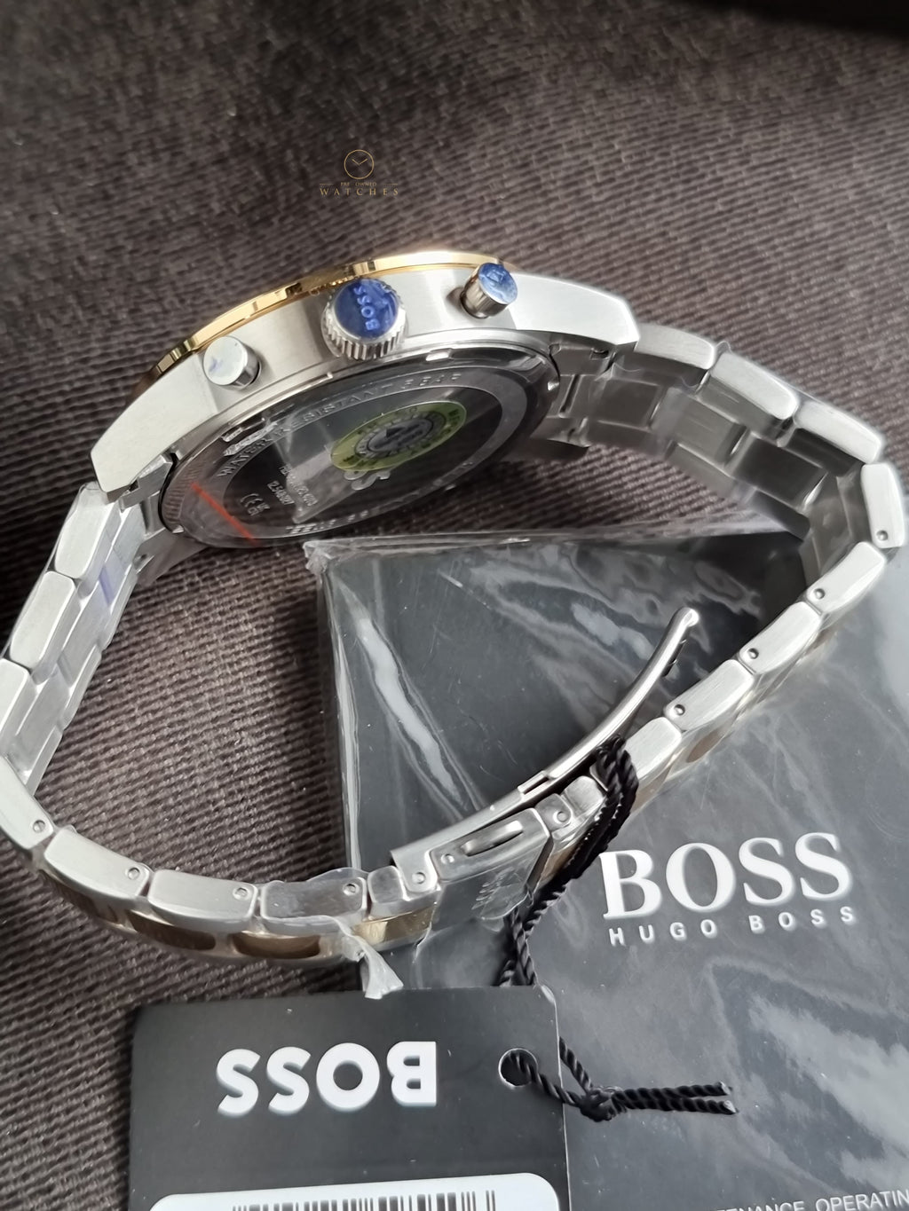 Hugo Boss Two-tone Stainless Steel Blue Dial Chronograph Quartz Watch for Gents - 1514163