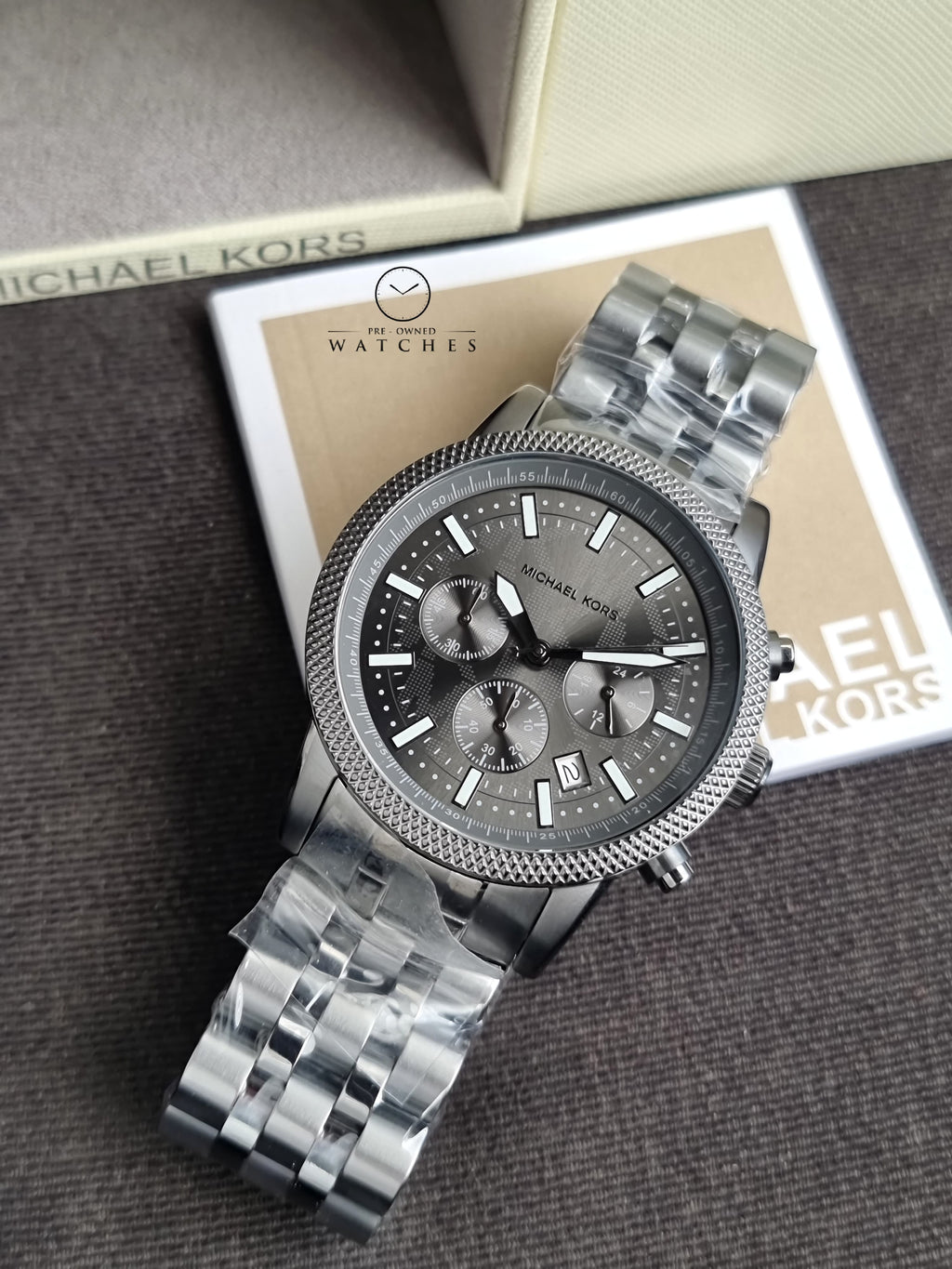 Michael Kors Hutton Gun-Metal Watch MKO1164