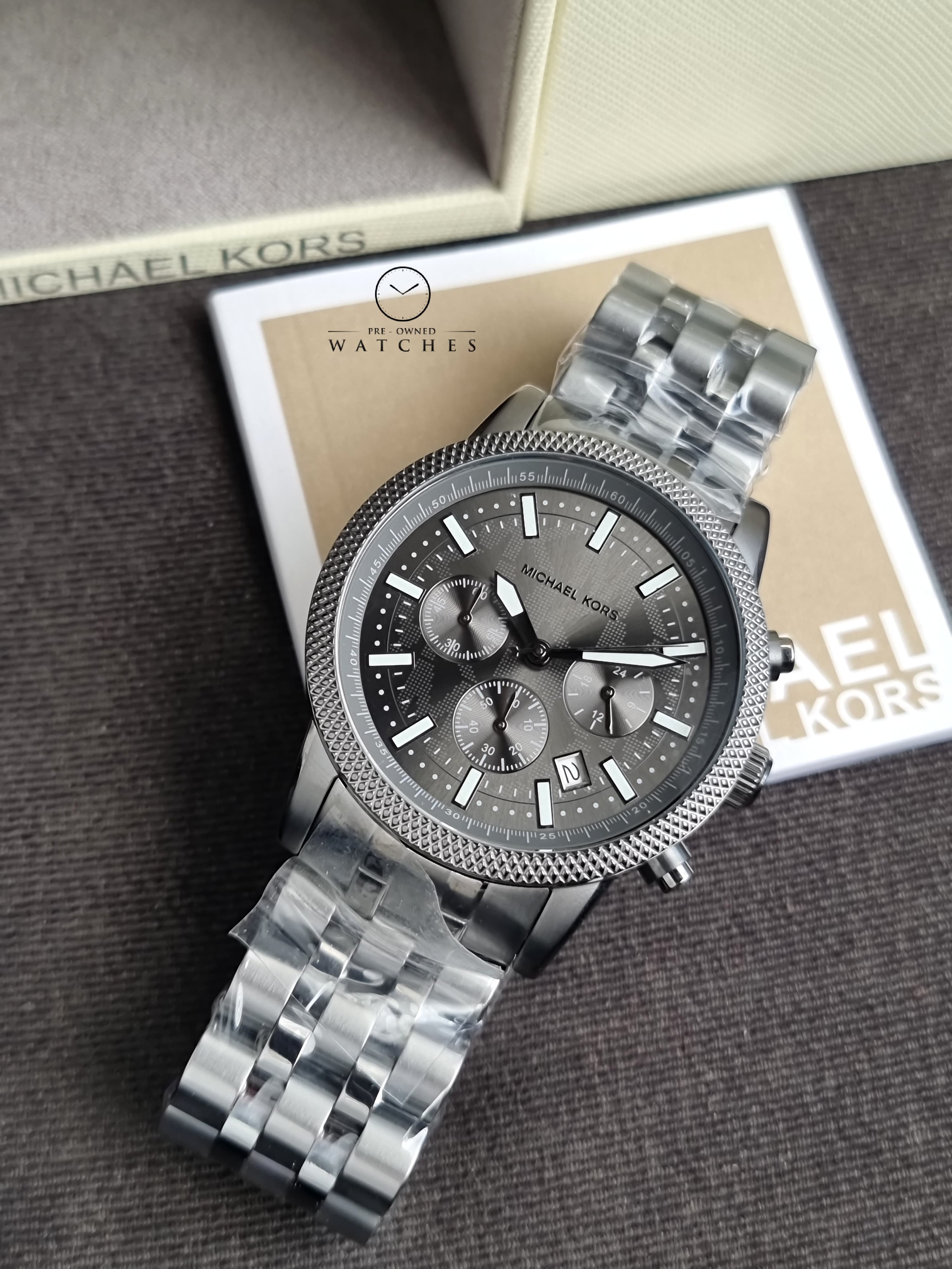 Michael Kors Hutton Gun-Metal Watch MKO1164