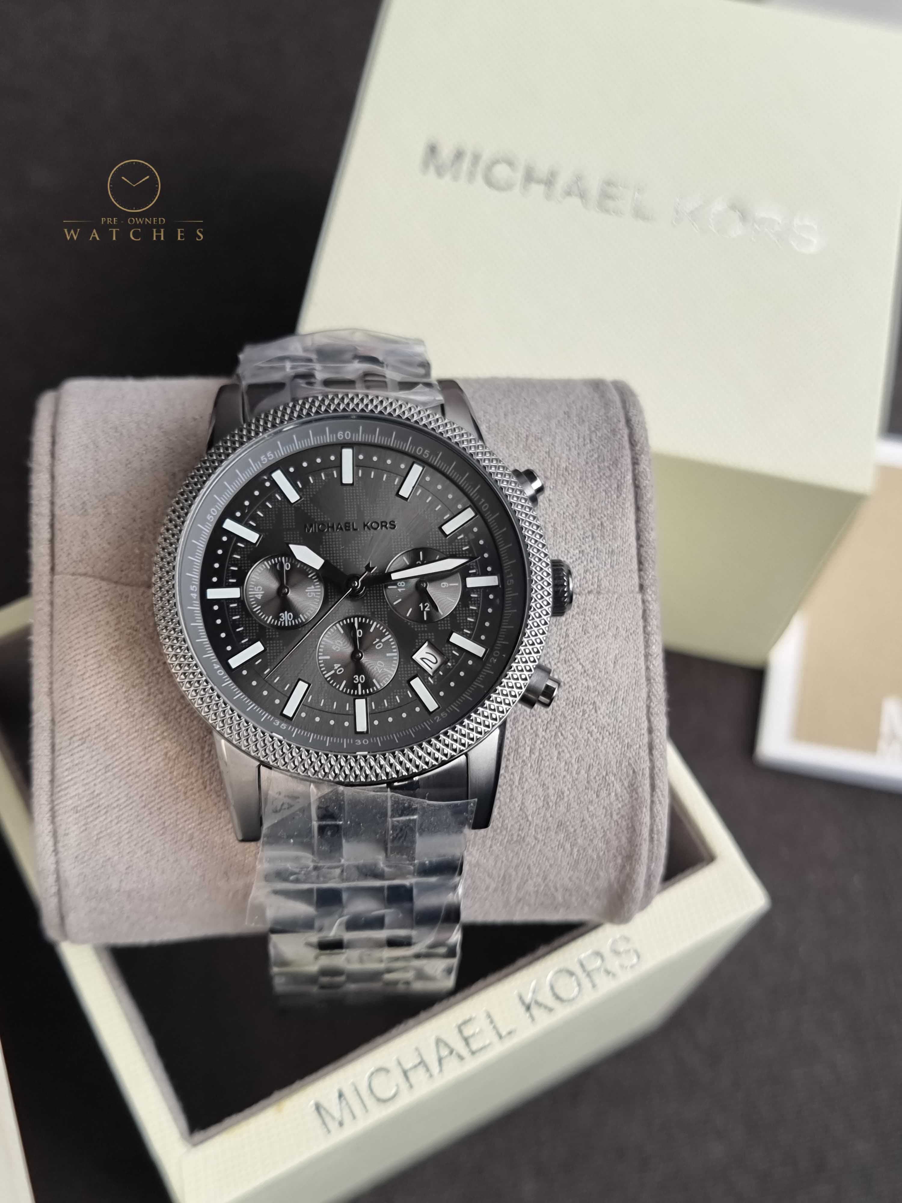 Michael Kors Hutton Gun-Metal Watch MKO1164