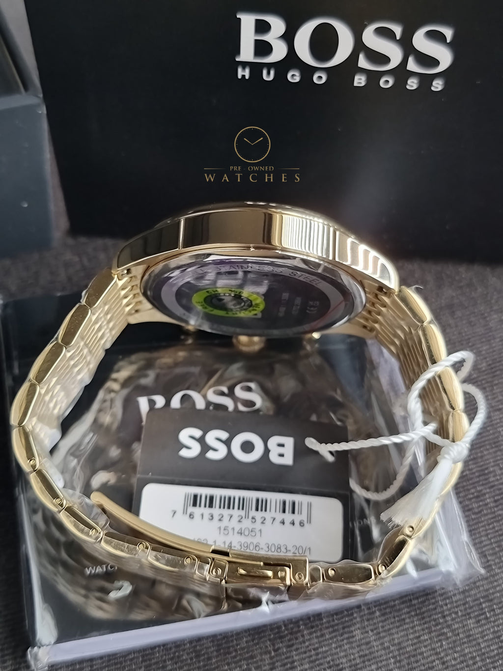 Hugo Boss Men’s Quartz Gold Stainless Steel Grey Dial 45mm Watch 1514051